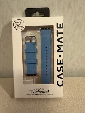 Case-Mate Silicone Watchband Blue for Apple Watch Series 1-10 SE New in Package